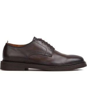 Officine Creative Lace-Up Leather Derby Shoes - Brown