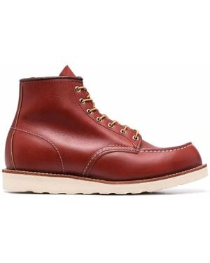 Red Wing Lace-Up Leather Boots - Brown