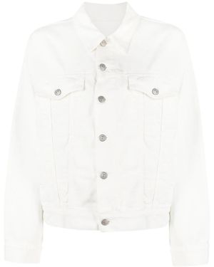 MM6 by Maison Margiela Cut-Out Denim Jacket - White