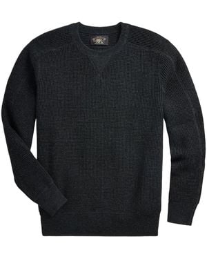 RRL Maglione Con Lavorazione A Nido D'Ape - Blu