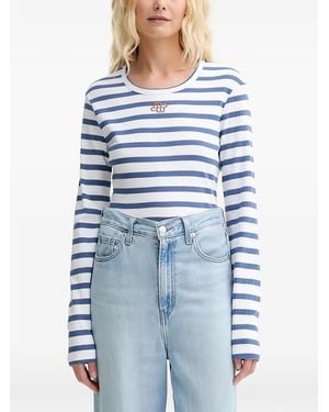 Munthe Striped Long-Sleeve T-Shirt - Blue