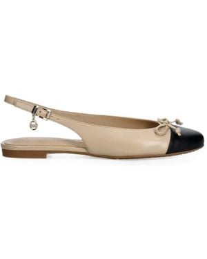 MICHAEL Michael Kors Bow-Detail Slingback Ballet Flats - White