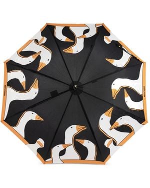 Moschino Ombrello Con Stampa - Nero