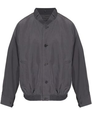 Homme Plissé Issey Miyake Carrier Carried Button-Front Bomber Jacket - Grey