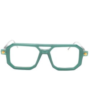 Kuboraum Maske P8 Geometric-Frame Sunglasses - Green