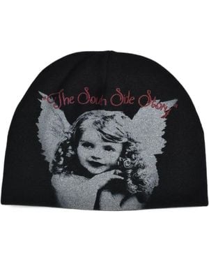 BREATH Angel Graphic-Print Beanie Hat - Black