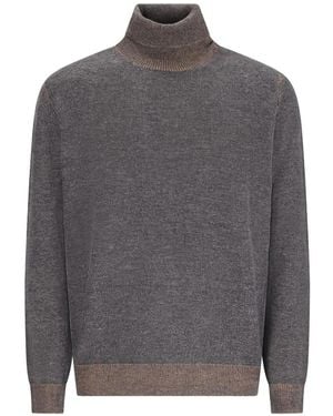 Lardini Roll-Neck Jumper - Grey