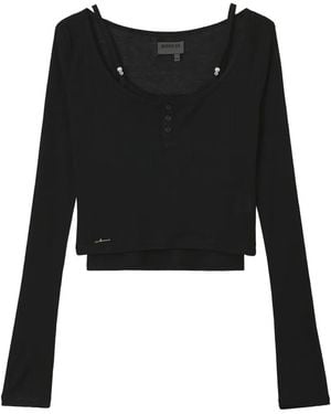 Musium Div. Buttoned Top - Black