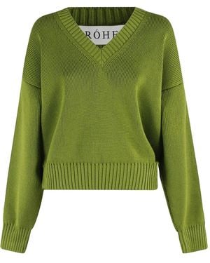 Rohe Vネック セーター - グリーン