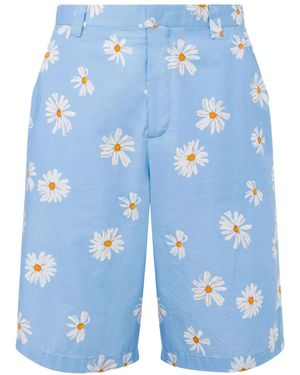 Moschino プリント ショートパンツ - ブルー