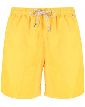 Mc2 Saint Barth Badeshorts Mit Logo-Patch - Gelb