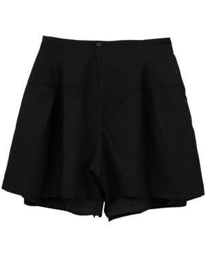 Toga Pleated Flared Skirt - Black