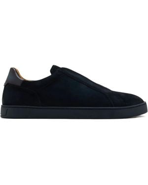 Magnanni Slip-On-Sneakers aus Leder - Blau