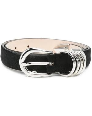 DEHANCHE Hollyhock Pony-Hair Belt - Black