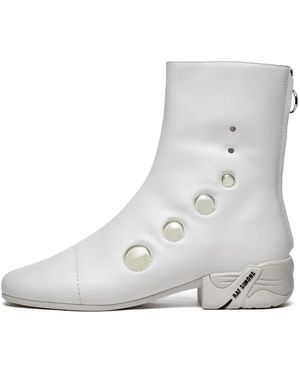 Raf Simons Circle Detail Boots - Grey
