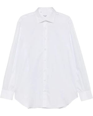 Cesare Attolini Spread-Collar Button-Up Shirt - White
