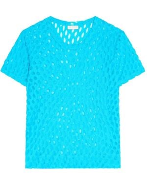 Dries Van Noten Dot-Pattern Jersey T-Shirt - Blue