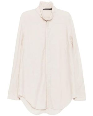 Julius High-Neck Shirt - White