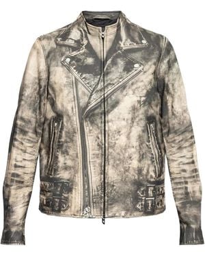 DIESEL L-Tad Leather Jacket - Black