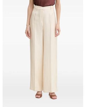Haveone Pressed-Crease Wide-Leg Pants - Natural