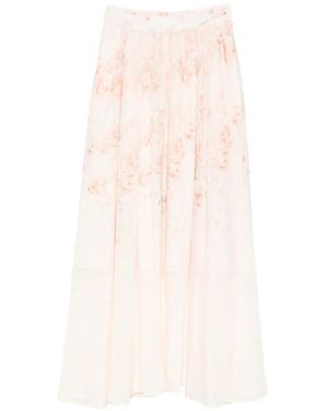 Paperlace Floral Skirt - White