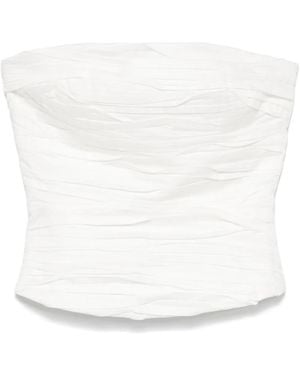 Aje. Sunbeam Bustier - White