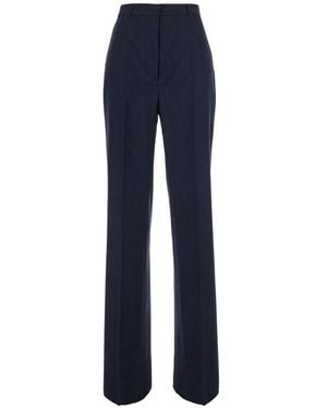 Max Mara Pinstripe-Pattern Pants - Blue