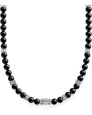 Thomas Sabo Halskette Aus Sterlingsilber Mit Onyx - Mettallic