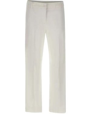 Marella Pantalon Ceinturé À Pinces - White