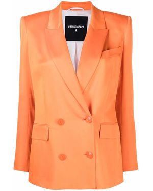 Patrizia Pepe Blazer À Épaulettes - Orange