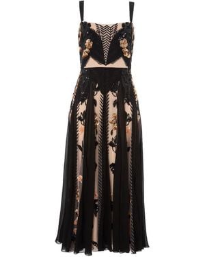 Temperley London Gilded Sequin-Embellished Midi Dress - White