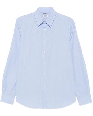 Aspesi Stripe-Print Cotton Shirt - Blue