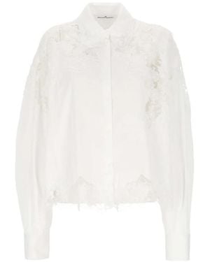 Ermanno Scervino Lace-Trim Shirt - White