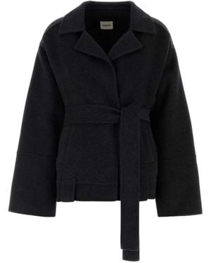 KHAITE Alder Belted Wool Jacket - Black