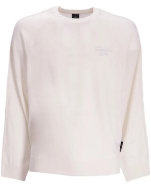 BOSS Klassischer Pullover - Weiß