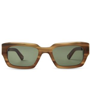 Mr. Leight Maverick S Rectangle-Frame Sunglasses - Green