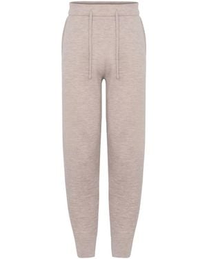 Yves Salomon Knitted Trousers - Natural