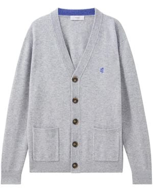 Pringle of Scotland Cardigan Con Scollo A V - Blu