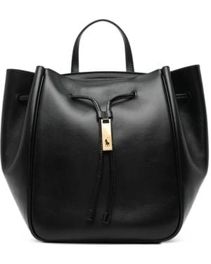 Polo Ralph Lauren Beg Galas Tali Cerut Kulit - Negro