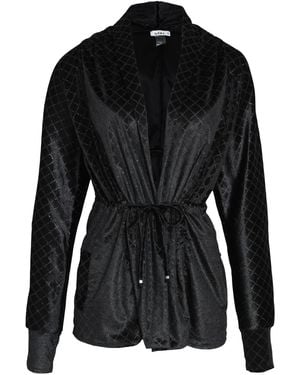 Amir Slama Jacke Aus Samt Mit Lurex-Detail - Schwarz