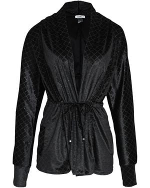 Amir Slama Jacke Aus Samt Mit Lurex-Detail - Schwarz