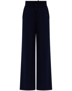 KENZO Drawstring Wide-Leg Trousers - Blue