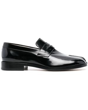 Maison Margiela Tabi レザーローファー - ブラック