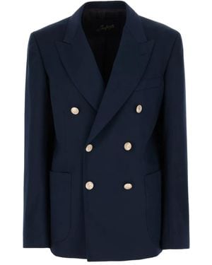 The Seafarer Double-breasted gold-button jacket - Azul