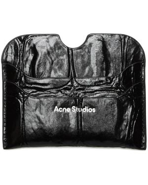 Acne Studios Portacarte Con Logo Goffrato - Nero