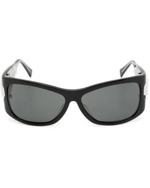 YVMIN Hair-Clip Rectangle-Frame Sunglasses - Grey
