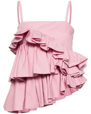 MSGM ラッフル トップ - ピンク