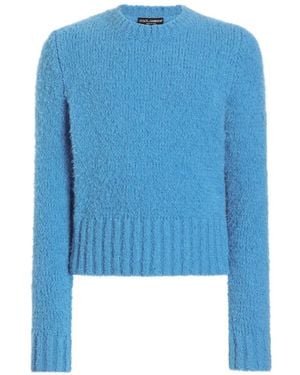 Dolce & Gabbana Pullover Mit Bouclé-Effekt - Blau