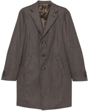 Canali Abrigo Con Botones Y Solapa De Muesca - Gris