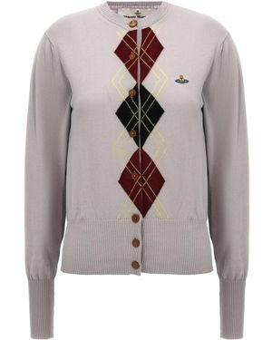 Vivienne Westwood アーガイル カーディガン - グレー